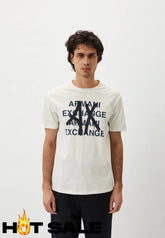 T-Shirt Men White Armani Exchange Camiseta